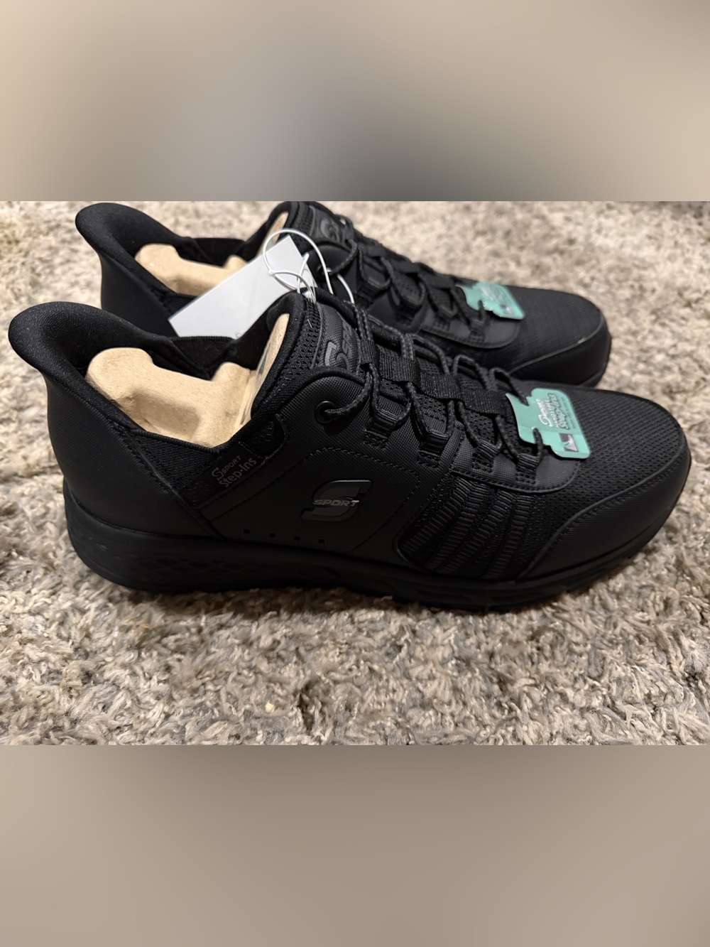 S Sport By Skechers Men's Sandler Step In Elastic Sneakers in Black